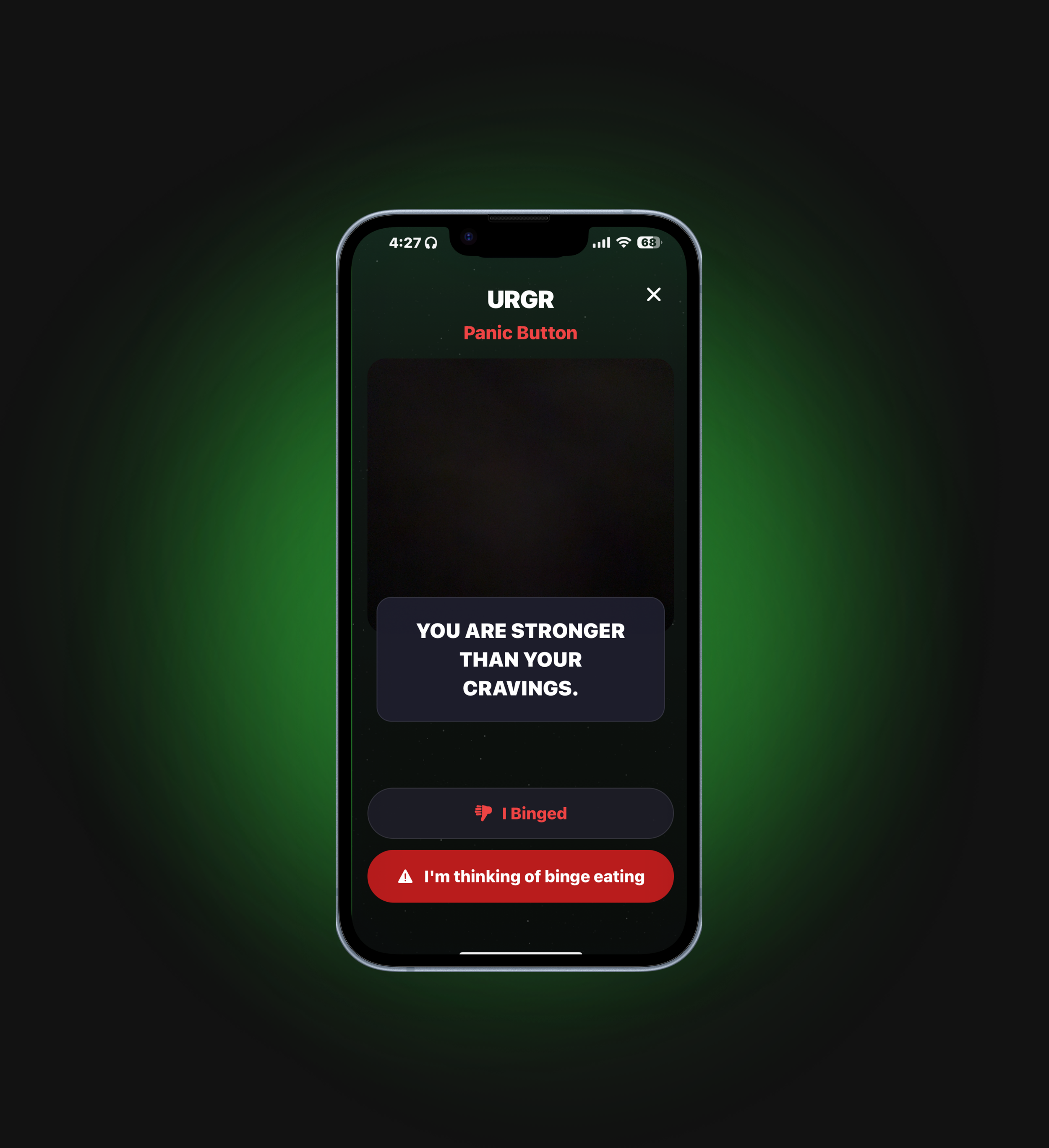 Panic Button feature in the URGR app